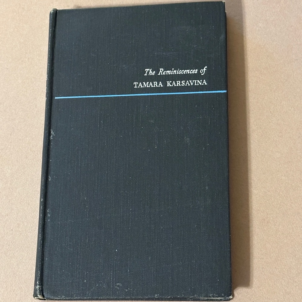 Vintage Book - Ballet Ballerina - The Reminiscences of Tamara Karsavina Theatre